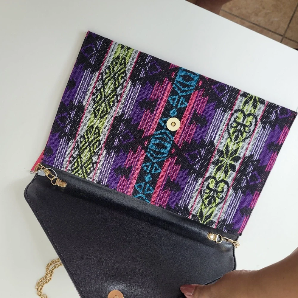 Vieta Colorful Tribal Boho Envelope Clutch Purse
